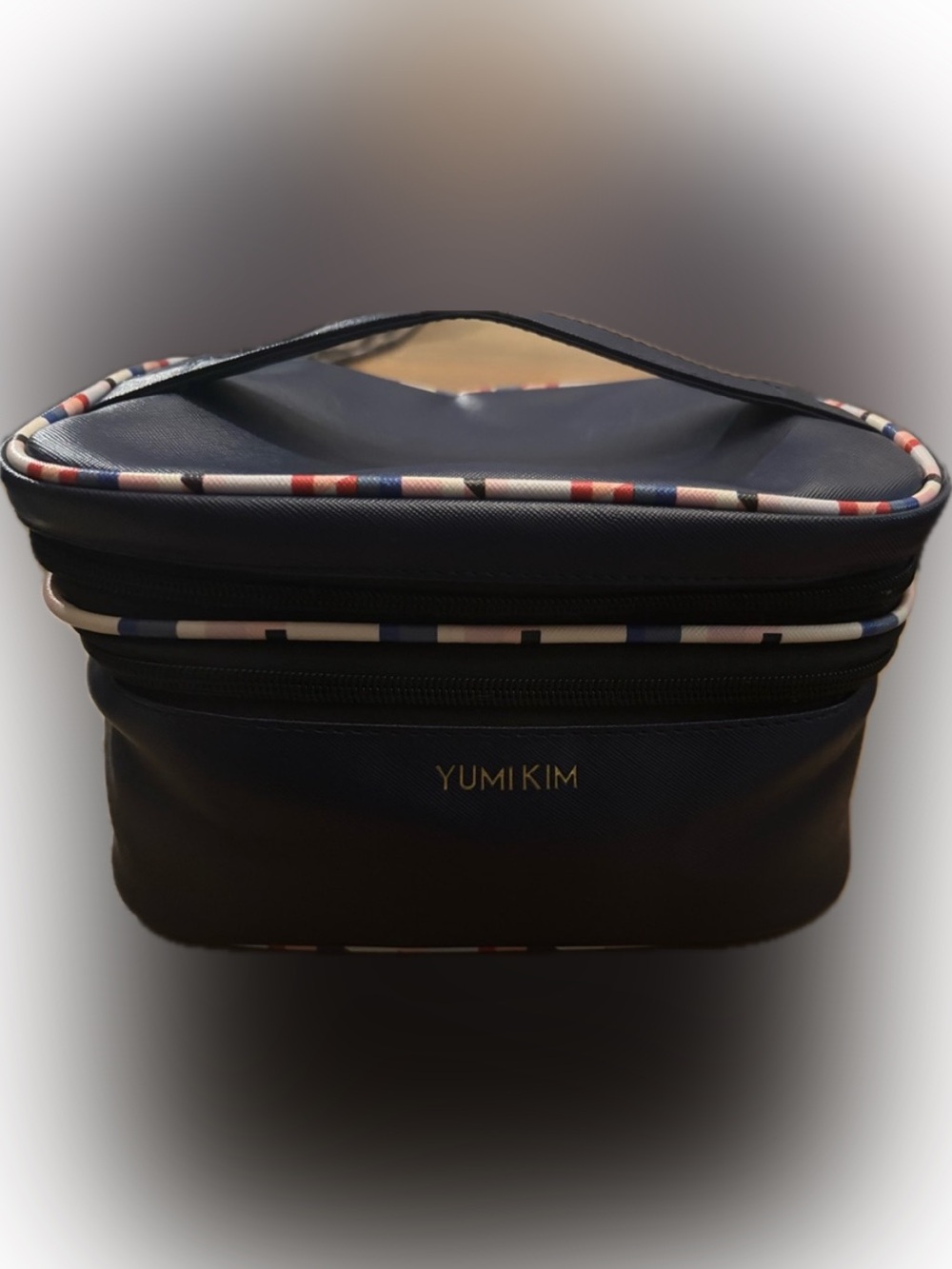 Yumi Kim Jetsetter Geometric Dual-Layer Travel Makeup Train Case